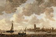 Jan van Goyen The Meuse at Dordrecht with the Grote Kerk. oil painting on canvas